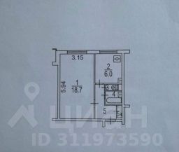 1-комн.кв., 33 м², этаж 5