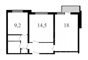 2-комн.кв., 53 м², этаж 16