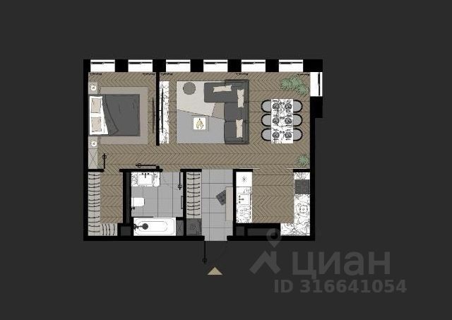 2-комн. апарт., 77 м², 22/22 этаж