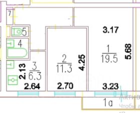 2-комн.кв., 47 м², этаж 7