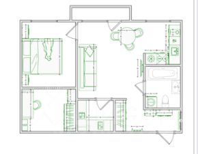 2-комн.кв., 45 м², этаж 7