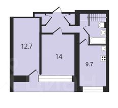 3-комн.кв., 64 м², этаж 9