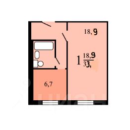 1-комн.кв., 33 м², этаж 5