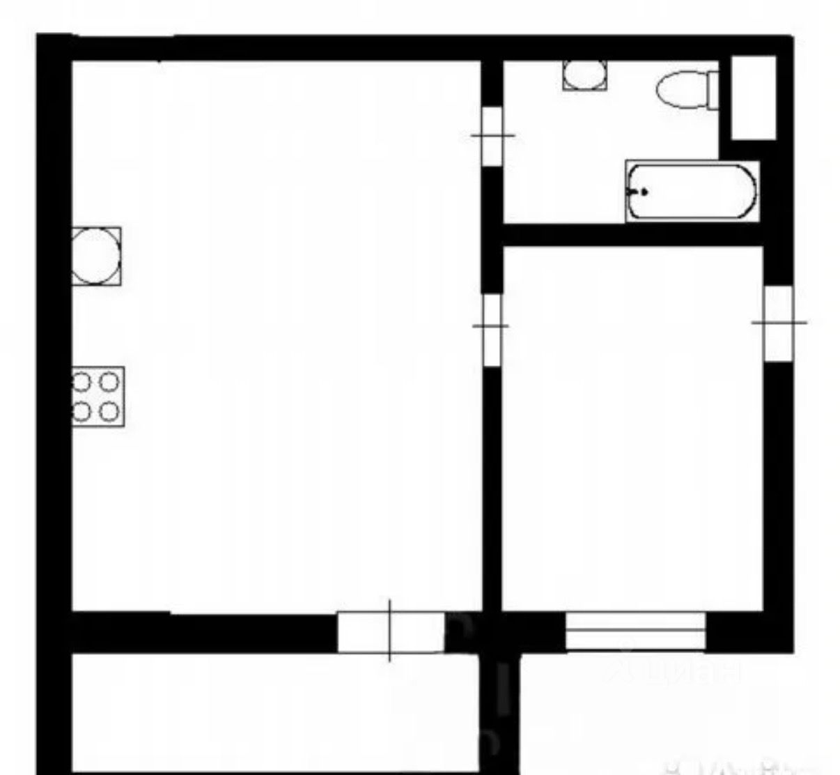1-комнатная квартира, 40 м² — фото 8