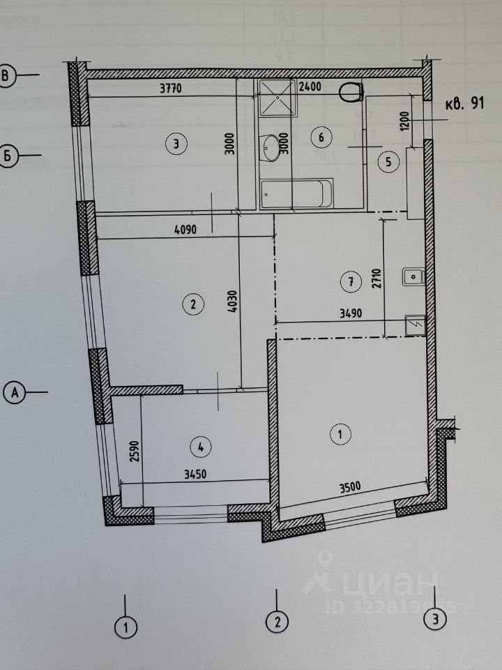 3-комнатная квартира, 70,1 м² — фото 8