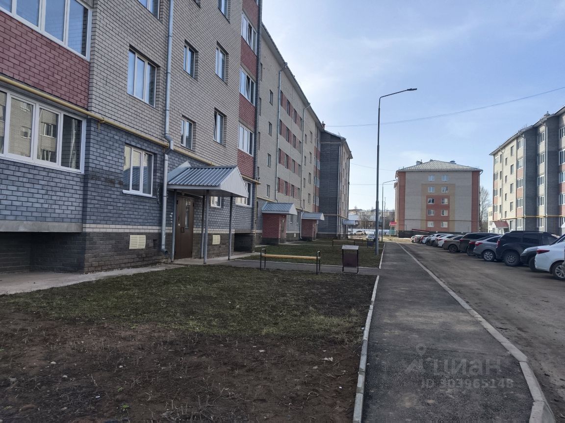 Купить однокомнатную квартиру 39,9м² Заводской пер., 30, Можга, Удмуртская  респ., Можгинский район - база ЦИАН, объявление 303965148