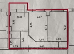 2-комн.кв., 59 м², этаж 10