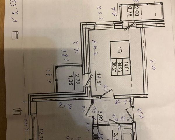 1-комн., 34 м², 16/22 этаж