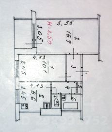 2-комн.кв., 45 м², этаж 8