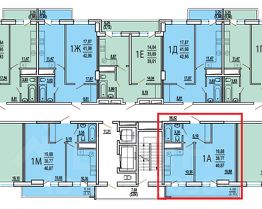 1-комн.кв., 39 м², этаж 6