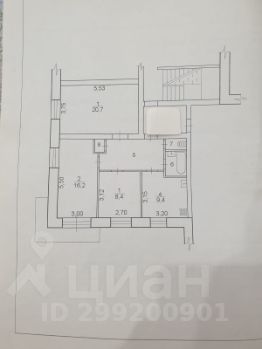 3-комн.кв., 71 м², этаж 3