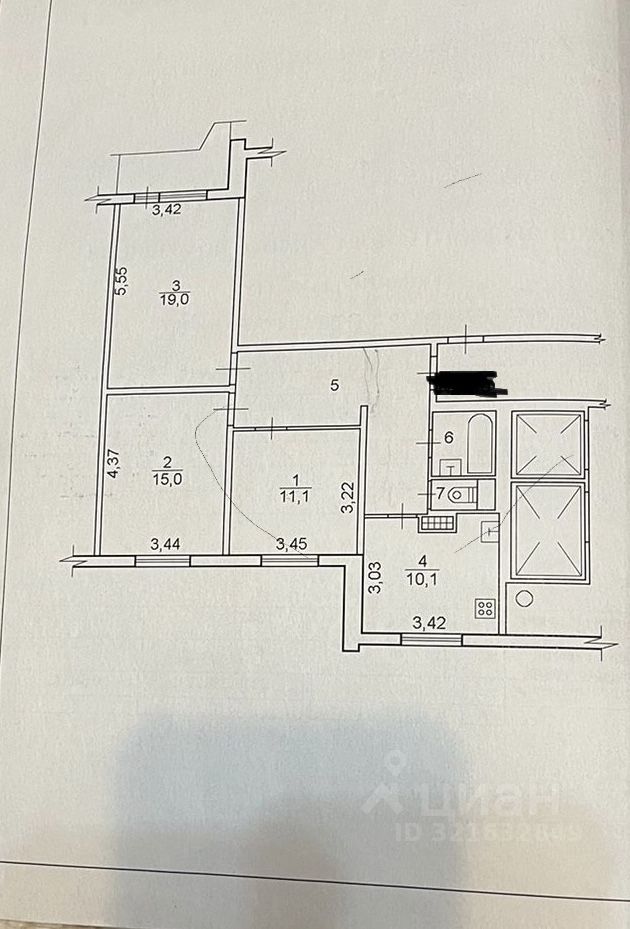 3-к кв. Ханты-Мансийский АО, Нижневартовск ул. Дзержинского, 31 (76.7 м²)
