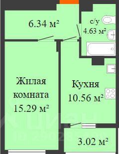 1-комн., 39 м², 7/10 этаж