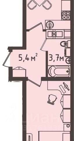 1-комн., 49,9 м², 4/10 этаж