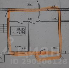 1-комн.кв., 42 м², этаж 3