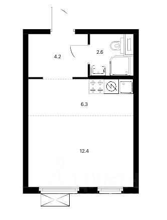 СдаетсяСтудия,25,5м²