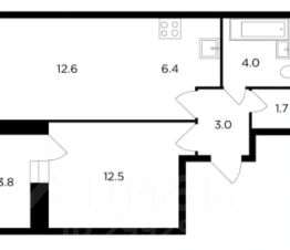 2-комн.кв., 42 м², этаж 5