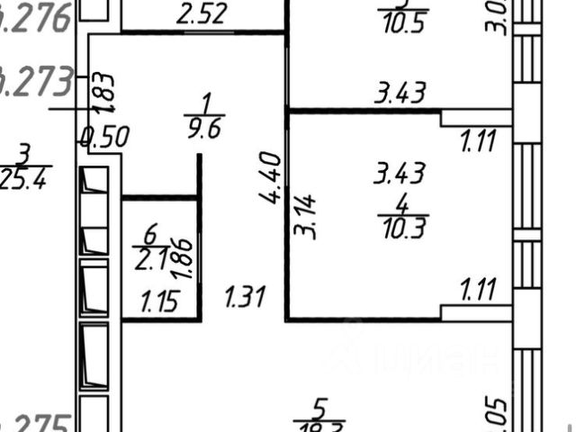 2-комн., 55,4 м², 24/33 этаж
