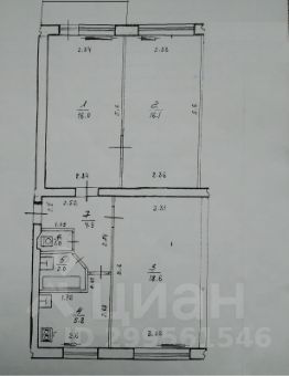 3-комн.кв., 64 м², этаж 3