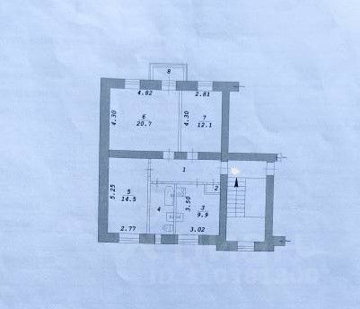 3-комн., 71,2 м², 2/2 этаж