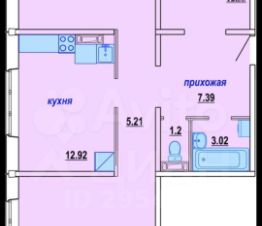 3-комн.кв., 95 м², этаж 3