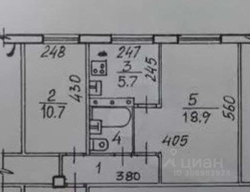 Продается2-комн.квартира,40,2м²