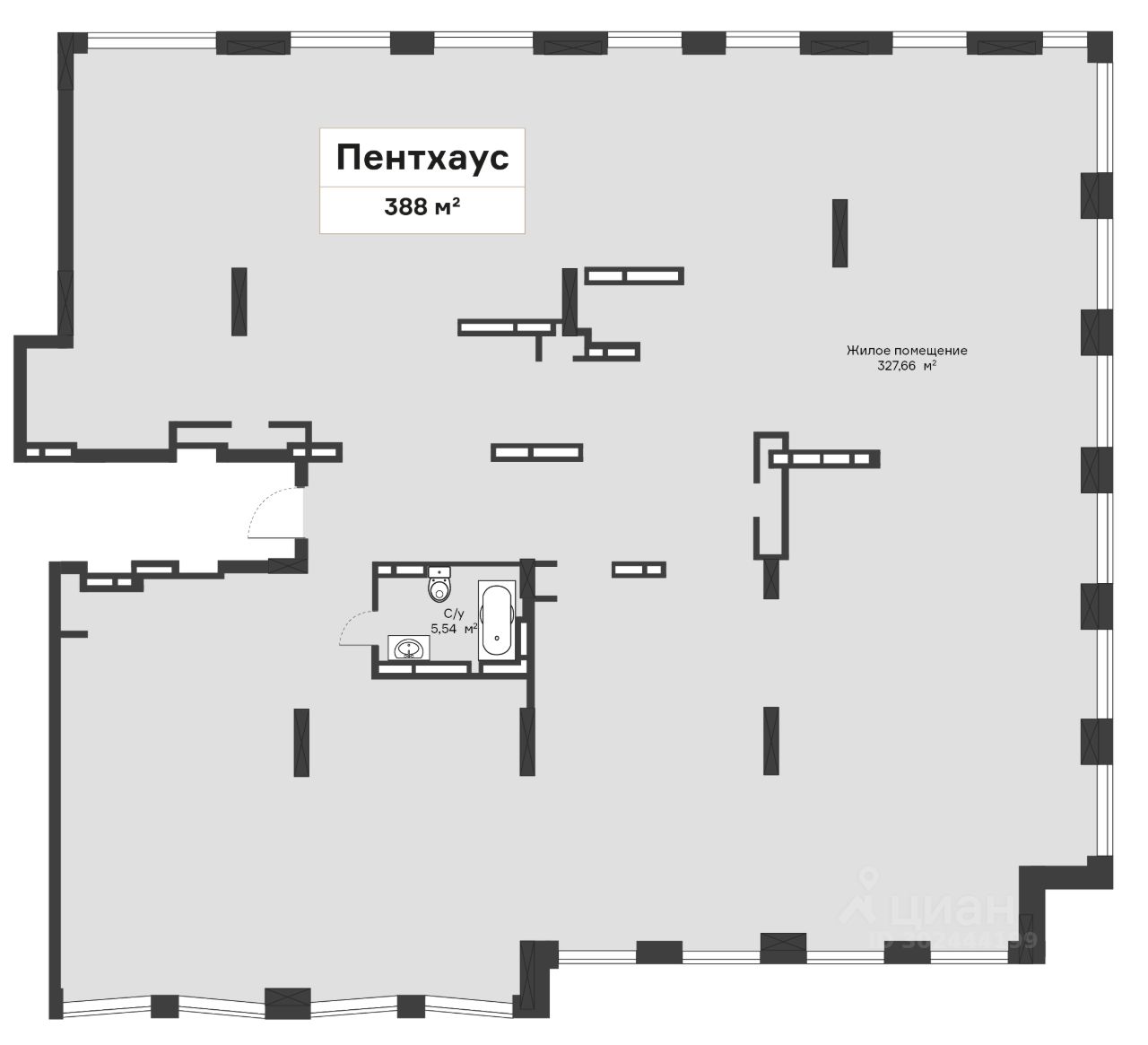 ПродаетсяКвартирасвободнойпланировки,388м²