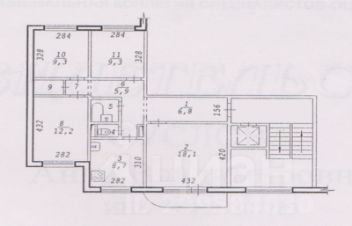 4-комн.кв., 78 м², этаж 6