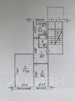 2-комн.кв., 44 м², этаж 1