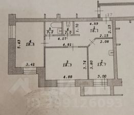 2-комн.кв., 72 м², этаж 3