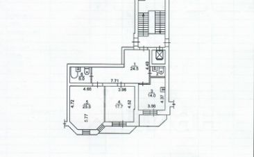 3-комн.кв., 90 м², этаж 7