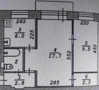 2-комн.кв., 42 м², этаж 3