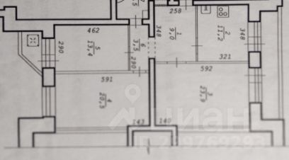 3-комн.кв., 90 м², этаж 9