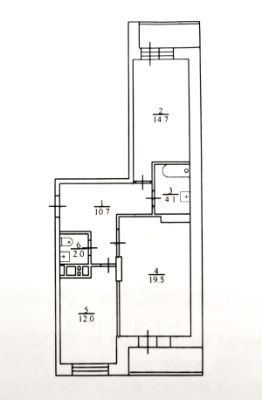 3-комн.кв., 67 м², этаж 8