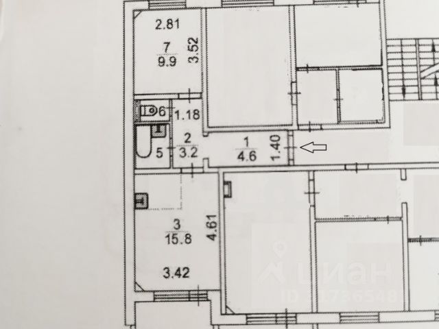 1-комн., 37,1 м², 3/10 этаж