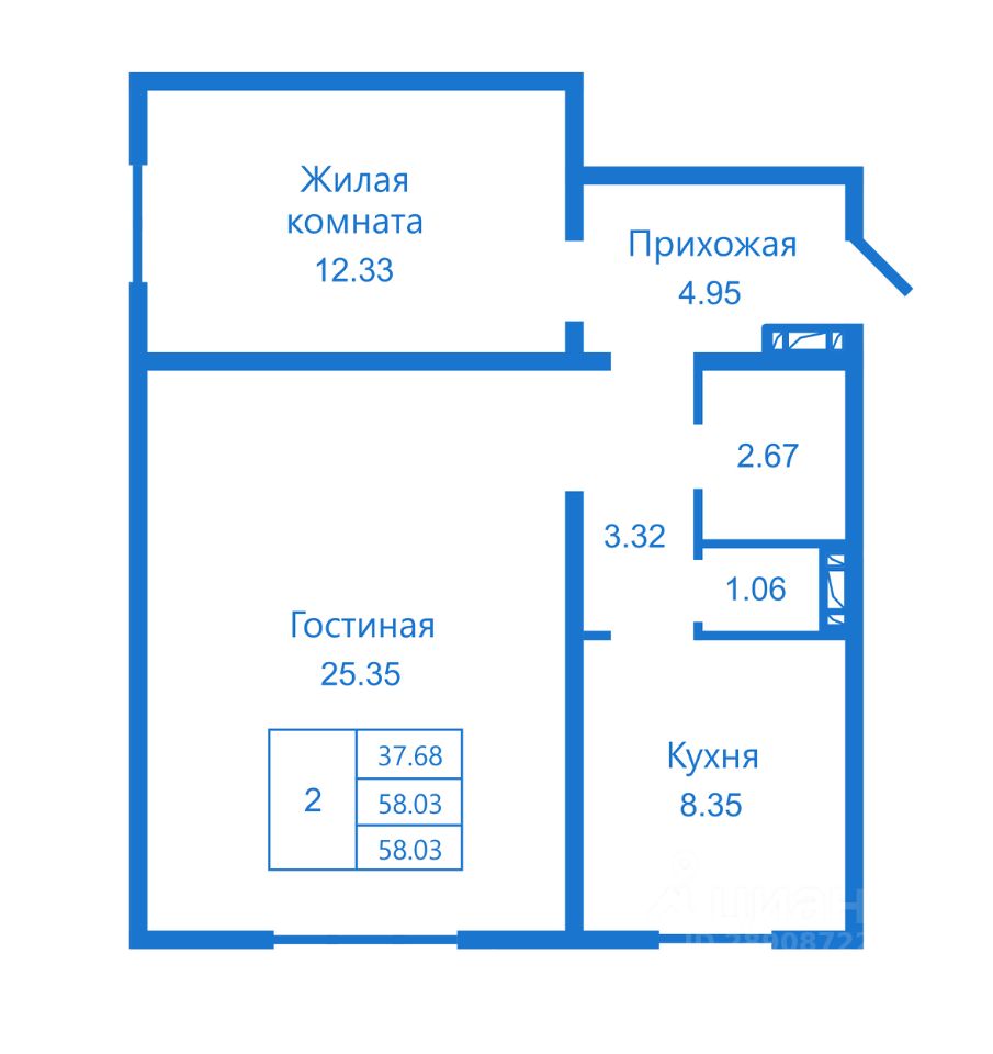 Купить двухкомнатную квартиру 58м² ул. Виталия Потылицына, 7, Новосибирск,  Новосибирская область, м. Золотая Нива - база ЦИАН, объявление 289087227