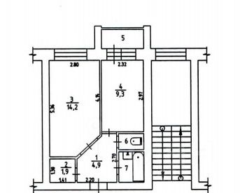1-комн., 34 м², 3/3 этаж