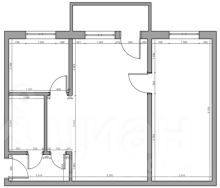 2-комн.кв., 46 м², этаж 4