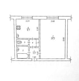 1-комн.кв., 37 м², этаж 1