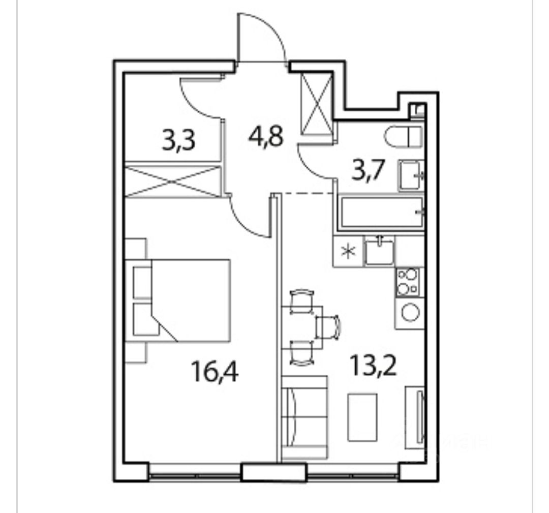 Продаю однокомнатную квартиру 41,4м² 4к2, Московская область, Химки  городской округ, Рузино деревня, Кутузовский микрорайон, Новый Зеленоград  жилой комплекс, м. Зеленоград — Крюково - база ЦИАН, объявление 303121772