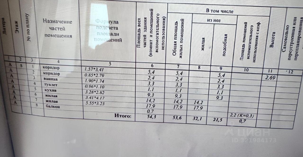 Продается2-комн.квартира,53,6м²