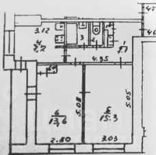 2-комн.кв., 50 м², этаж 6