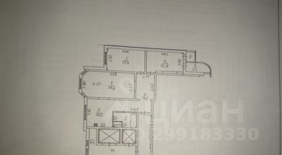 3-комн.кв., 75 м², этаж 17