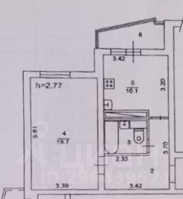 1-комн.кв., 44 м², этаж 4