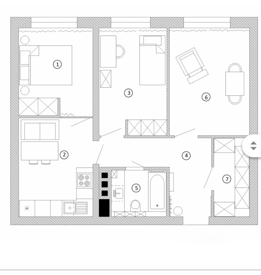 Продажа трехкомнатной квартиры 62,7м² Вокзальная ул., 31, Одинцово,  Московская область, Одинцовский городской округ, м. Одинцово - база ЦИАН,  объявление 298670587