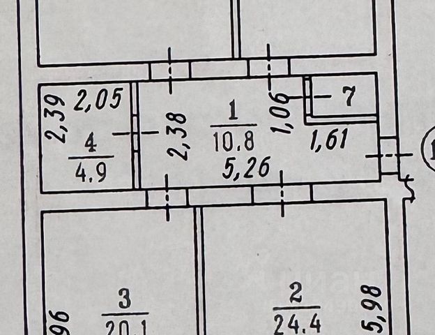 3-комн., 104 м², 3/9 этаж