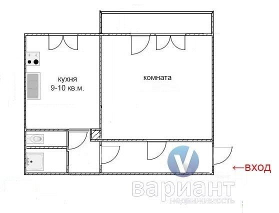 1-комн., 39 м², 8/12 этаж