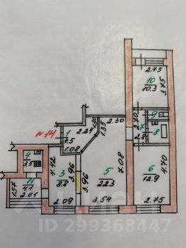 3-комн.кв., 80 м², этаж 5