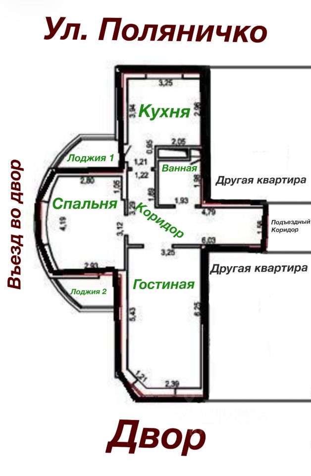 2-к кв. Оренбургская область, Оренбург ул. Поляничко, 12 (60.0 м²)