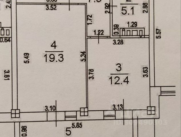 1-комн., 44,7 м², 8/9 этаж